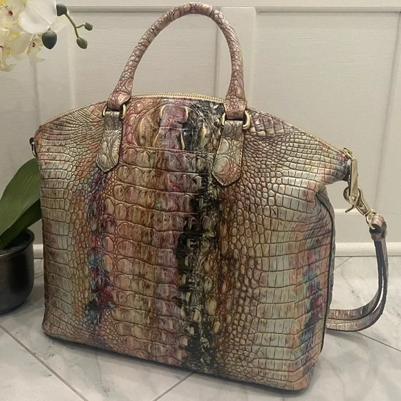 Brahmin Opal Melbourne Large Duxbury Satchel Handbag. Perfect Condition. - Picture 2 of 4